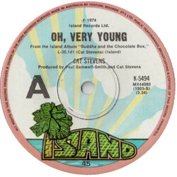 Cat Stevens Oh Very Young USED VINYL 7INCH 45 RPM SINGLE