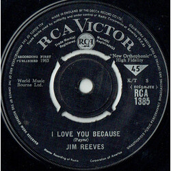 Jim Reeves I Love You Because USED VINYL 7INCH 45 RPM SINGLE