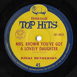 Rikki Henderson / The Jaybirds Mrs Brown You've Got A Lovely Daughter /  A World Of Our Own USED VINYL 7INCH 45 RPM