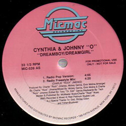 Cynthia / Johnny O Dreamboy/Dreamgirl USED VINYL 12INCH 33 S RPM PROMO