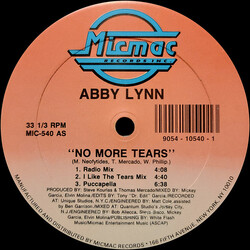Abby Lynn No More Tears USED VINYL 12INCH SINGLE 33 S RPM