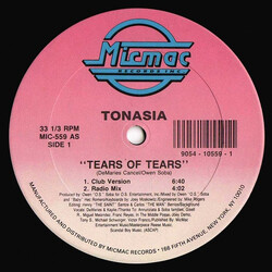 Tonasia Tears Of Tears USED VINYL 12INCH 33 S RPM SINGLE