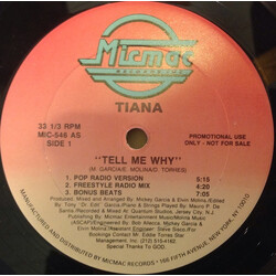 Tiana Tell Me Why USED VINYL 12INCH 33 S RPM SINGLE PROMO