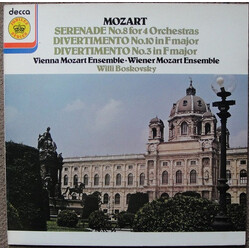 Wolfgang Amadeus Mozart / Wiener Mozart Ensemble / Willi Boskovsky Serenade No 8; Divertimento No 10; Divertimento No 3 Vinyl LP USED