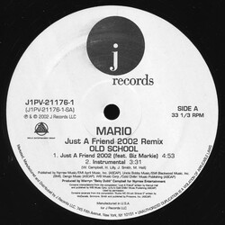 Mario Just A Friend (2002 Remix) USED VINYL 12INCH 33 S RPM