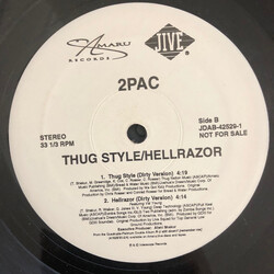 2Pac Thug Style / Hellrazor USED VINYL 12INCH SINGLE PROMO 33 S RPM