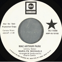 Marilyn Michaels Mac Arthur Park USED VINYL 7INCH 45 RPM PROMO