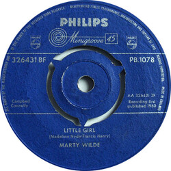Marty Wilde Little Girl / Your Seventeenth Spring VINYL 7" USED