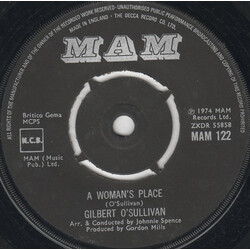 Gilbert O'Sullivan A Woman's Place / Too Bad USED VINYL 7INCH 45 RPM