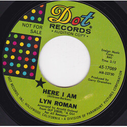 Lyn Roman Here I Am / In The Back Room USED VINYL 7INCH 45 RPM SINGLE PROMO