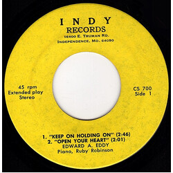Edward A. Eddy Keep On Holding On USED VINYL 7INCH 45 RPM EP STEREO