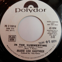 Mary Lou Gauthier In The Summertime USED VINYL 7INCH 45 RPM PROMO
