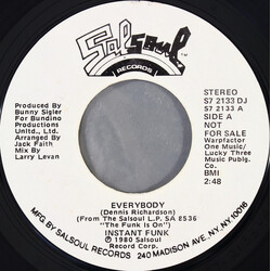 Instant Funk Everybody USED VINYL 7INCH 45 RPM SINGLE PROMO STYRENE STEREO MONO