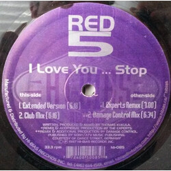 Red 5 I Love You ... Stop! USED VINYL 12INCH MAXI-SINGLE