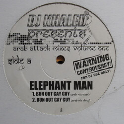 DJ Khaled / Elephant Man Arab Attack Mixes Volume One Vinyl 12" USED