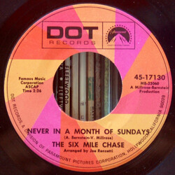 The Six Mile Chase Never In A Month Of Sundays USED VINYL 7INCH 45 RPM SINGLE