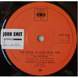 Don Stanton I'm Stone In Love With You USED VINYL 7INCH 45 RPM SINGLE