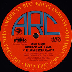 Deniece Williams When Love Comes Calling / I've Got The Next Dance USED VINYL 12INCH 33 S RPM SINGLE