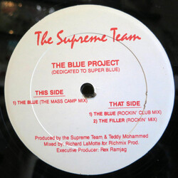The Supreme Team (4) The Blue Project (Dedicated To Super Blue) USED VINYL 12INCH SINGLE