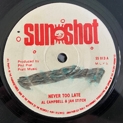 Al Campbell / Jah Stitch / Al Campbell Never Too Late / No More Running USED VINYL 7INCH 45 RPM