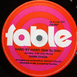 Dawn Dixon Hand By Hand / Don't Look Away Vinyl 7" USED