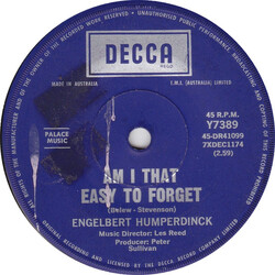 Engelbert Humperdinck Am I That Easy To Forget USED VINYL 7INCH 45 RPM SINGLE