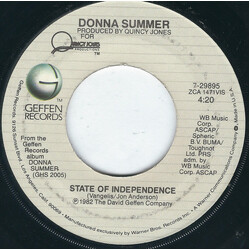 Donna Summer State Of Independence USED VINYL 7INCH 45 RPM