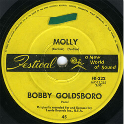 Bobby Goldsboro Molly USED VINYL 7INCH 45 RPM SINGLE