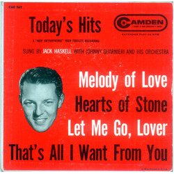Jack Haskell / Johnny Guarnieri And His Orchestra Today's Hits USED VINYL 7INCH 45 RPM EP