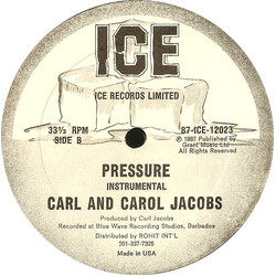 Carl Jacobs / Carol Jacobs Pressure USED VINYL 12INCH 33 S RPM