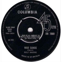 Rolf Harris War Canoe Vinyl 7" USED