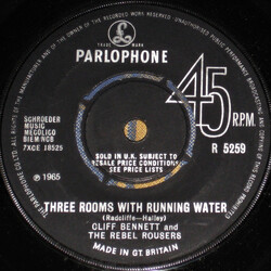 Cliff Bennett & The Rebel Rousers Three Rooms With Running Water USED VINYL 7INCH 45 RPM SINGLE