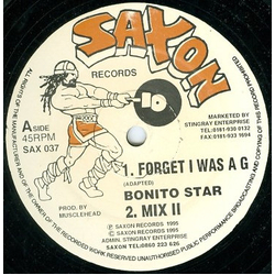 Bonito Star / Leroy Sibbles Forget I Was A G/Pure Problem Vinyl 12" USED