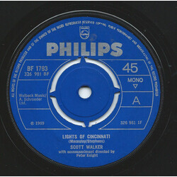 Scott Walker Lights Of Cincinnati USED VINYL 7INCH SINGLE MONO 45 RPM