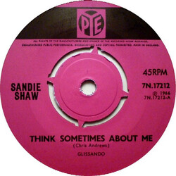 Sandie Shaw Think Sometimes About Me Vinyl 7" USED