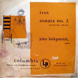 John Kirkpatrick (3) / Charles Ives Sonata No. 2 (Concord Mass., 1840-1860) Vinyl LP USED