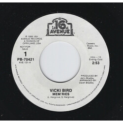 Vicki Bird Mem'ries USED VINYL 7INCH 45 RPM PROMO