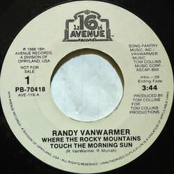 Randy Vanwarmer Where The Rocky Mountains Touch The Morning Sun USED VINYL 7INCH 45 RPM SINGLE PROMO