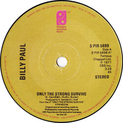 Billy Paul Only The Strong Survive USED VINYL 7INCH 45 RPM STEREO