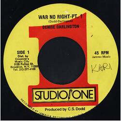 Denise Darlington War No Right - Pt. 1 USED VINYL 7INCH 45 RPM