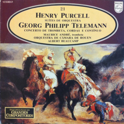 Henry Purcell / Georg Philipp Telemann Suítes De Orquestra / Concerto De Trombetas, Cordas E Contínuo Em Fá Menor Vinyl LP USED