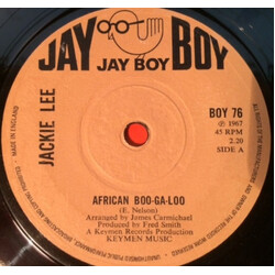 Jackie Lee African Boo-Ga-Loo USED VINYL 7INCH 45 RPM SINGLE
