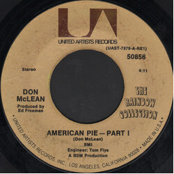 Don McLean American Pie USED VINYL 7INCH 45 RPM SINGLE STYRENE STEREO