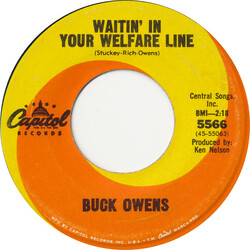 Buck Owens Waitin' In Your Welfare Line VINYL 7" USED