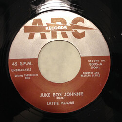 Lattie Moore Juke Box Johnnie / Pretty Woman Blues USED VINYL 7INCH 45 RPM SINGLE REPRESS