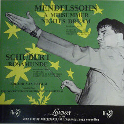 Felix Mendelssohn-Bartholdy / Franz Schubert / Concertgebouworkest / Eduard van Beinum A Midsummer Night's Dream / Rosamunde Vinyl LP USED