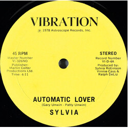 Sylvia Robinson Automatic Lover USED VINYL 12INCH 45 RPM STEREO