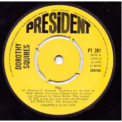 Dorothy Squires Till USED VINYL 7INCH 45 RPM STEREO