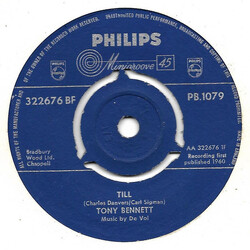 Tony Bennett Till USED VINYL 7INCH 45 RPM SINGLE