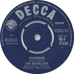 The Bachelors Charmaine USED VINYL 7INCH 45 RPM SINGLE REPRESS
